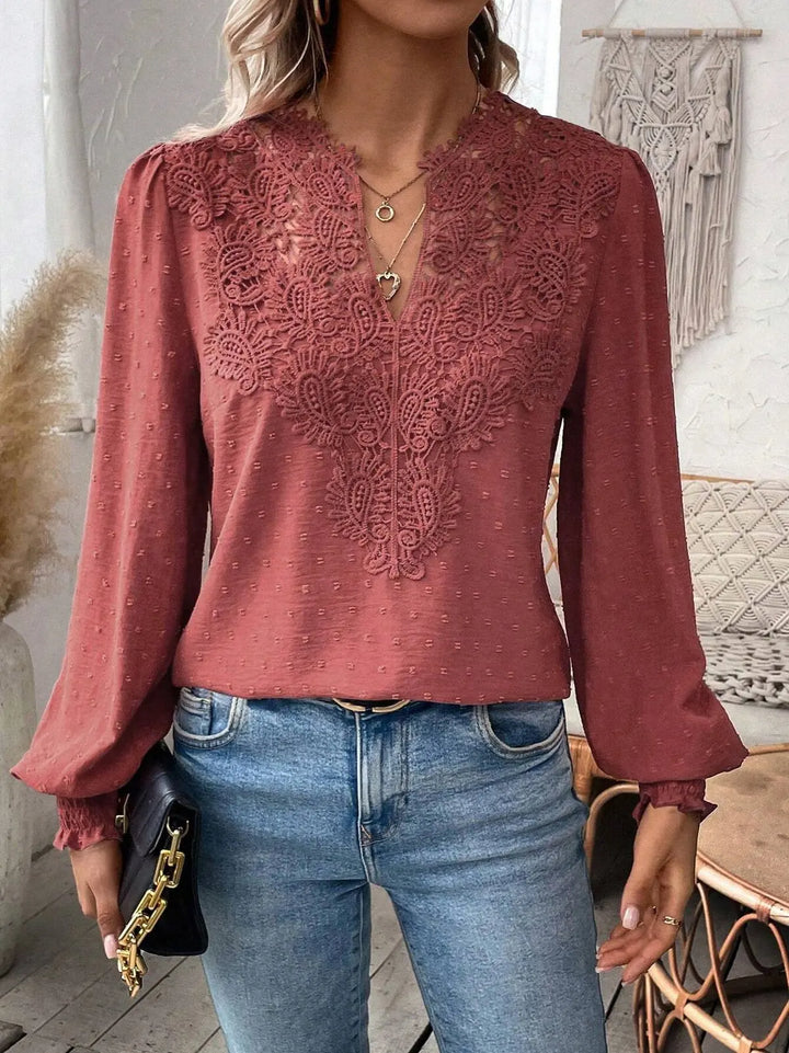 MADISON™ | Elegant Lace V-Neck Top