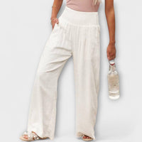 Thearya - Casual Wide Pants - White