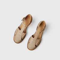 Thalina | Elegant Mary Jane Sandals - Khaki