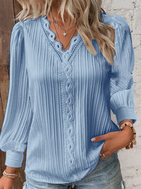 AMÉLIE™ | Elegant V-Neck TOP (Restocked) - Blue