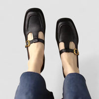 Kyrahnae | Orthopedic T-Strap Mary Jane Shoes - Black