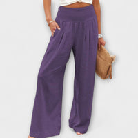Thearya - Casual Wide Pants - Purple