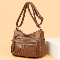 Lilith | Timeless Multi-Layer Crossbody Bag - Brown