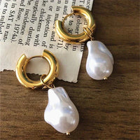 Foma | Pearl Hoops - Gold