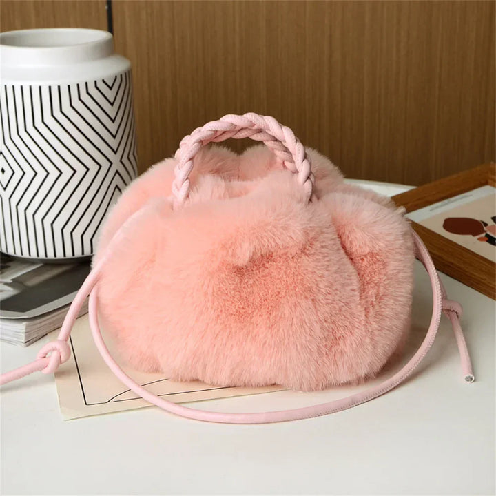 Marilyn | Plush Pumpkin Shoulder Tote