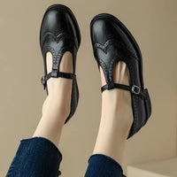 Elegant T-Strap Mary Janes - Black