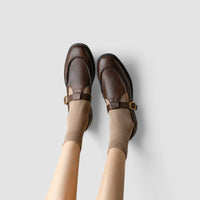 Zhelynne | Orthopedic Square-Toe Mary Jane Shoes - Brown