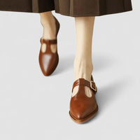 Thalynah | Orthopedic Mary Jane Shoes - Brown