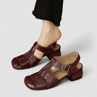 Saryanna | Orthopedic Mary Jane Shoes - Brown