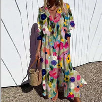 Melissa™ | Chic Boho Women Maxi Dress - Multi Colour 1