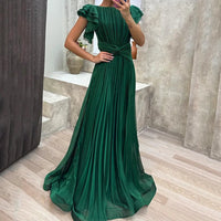 Abigail™ | Pleated Evening Dress - Green