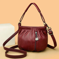 Waverly | Contemporary Multi-Layer Handbag - Wine Red