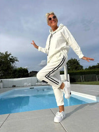 Olyra | Women 2-Piece Relax Hoodie Set - White