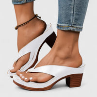 Orthopedic Occasion Real Leather Heels - White