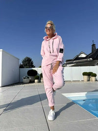 Olyra | Women 2-Piece Relax Hoodie Set - Pink