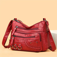 Lilith | Timeless Multi-Layer Crossbody Bag - Red