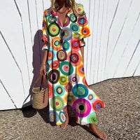 Melissa™ | Chic Boho Women Maxi Dress - Multi Colour 2