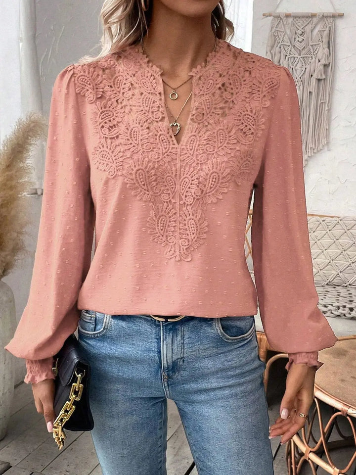 MADISON™ | Elegant Lace V-Neck Top
