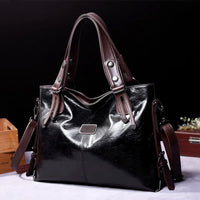 Aralyn | Women Refined Soft Leather Tote Bag - Black