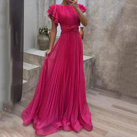 Abigail™ | Pleated Evening Dress - Pink