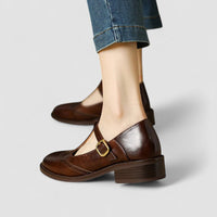 Olyssiah | Orthopedic Mary Jane Shoes - Brown