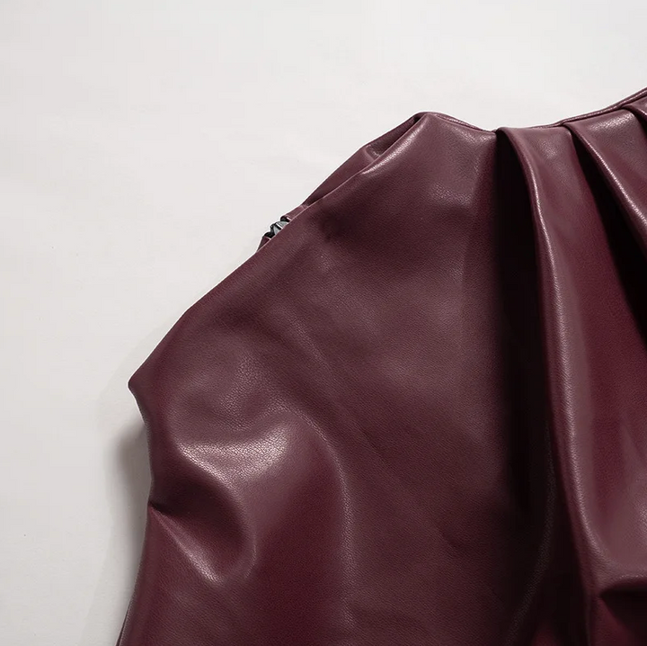 SERAN™ | Women Sleek Faux Leather Top