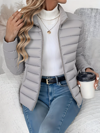 Solis | Lightweight Quilted Spring Jacket - Grey