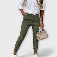 Melania - Women Stretch Pants - Army Green