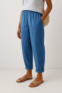 Romina™ Timeless Linen-Cotton Trousers - Blue