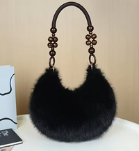 Maine | Womens Faux Handbag - Black