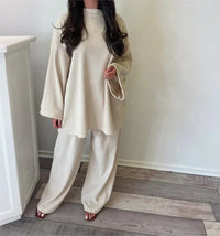 Sharon | Women Two Piece Corduroy Set - Off-White