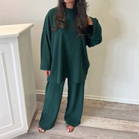 Sharon | Women Two Piece Corduroy Set - Green