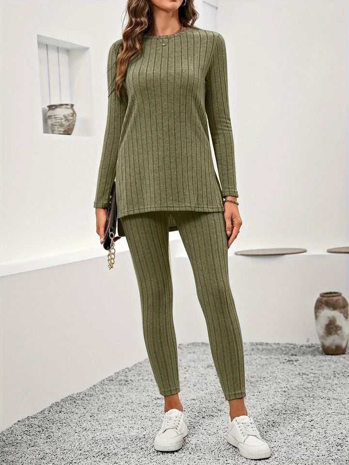 Callie | Women Ribbed Knit Lounge Set