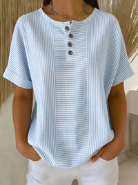 Lucia™ | Artistic Cut Blouse - Blue