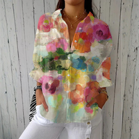 Brittany | Watercolor Dreams Blouse - Multicolor