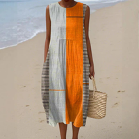 May | Colorblock Midi Dress - Multicolor