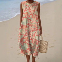 Beth | Floral Midi Dress - Multicolor