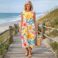 Ella | Pastel Floral Midi Dress - Multicolor