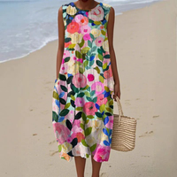 Ava | Floral Midi Dress - Multicolor