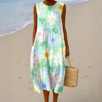 Erin | Pastel Blossom Midi Dress - Multicolor
