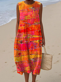 Faye™ Sunset Midi Dress - Multicolor