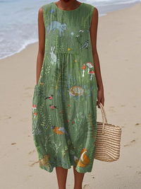 Hope™ Woodland Midi Dress - Green