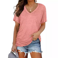 EILY™ - Classic V-Neck Loose Fit Shirt - Pink