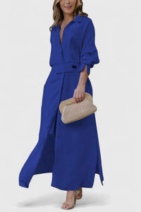 Monique | Women Elegant Maxi Dress - Blue