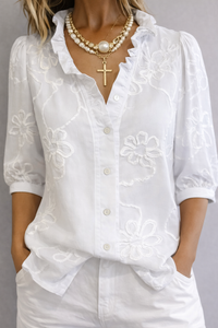 Ottoline | Floral Blouse - White