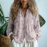 Wena™ | Women's Long Sleeve Button-Down Blouse - Light Pink