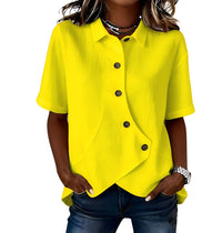 PARLA | Relaxed Button Shirt Blouse - Yellow