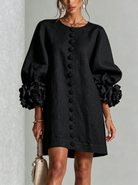 Rosalie | Button-Down Mini Dress (restocked) - Black