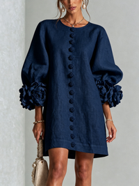 Rosalie | Button-Down Mini Dress (restocked) - Navy