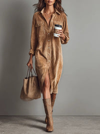 Margot | Casual Elegant Dress - Camel